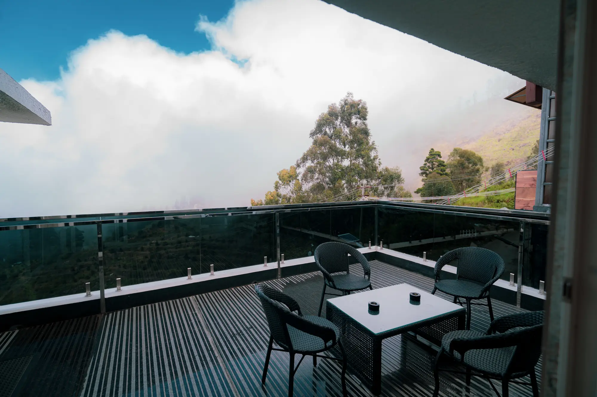 Clouds rolling over the valley